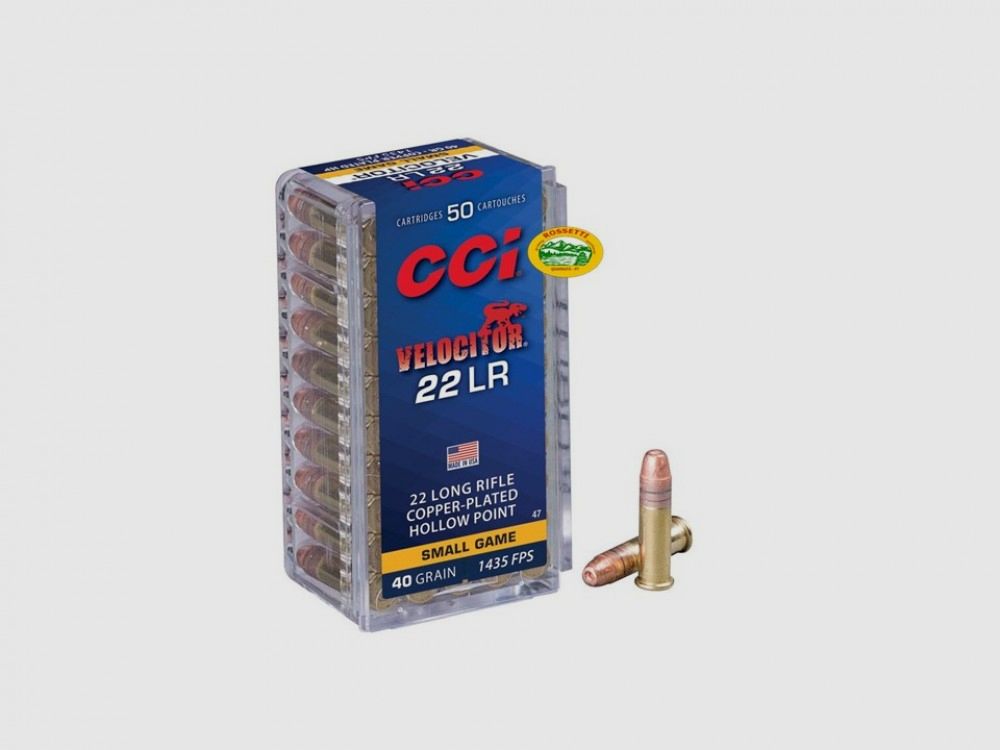 CCI Munition Kal. .22 lr VELOCITOR 40 gn GDHP