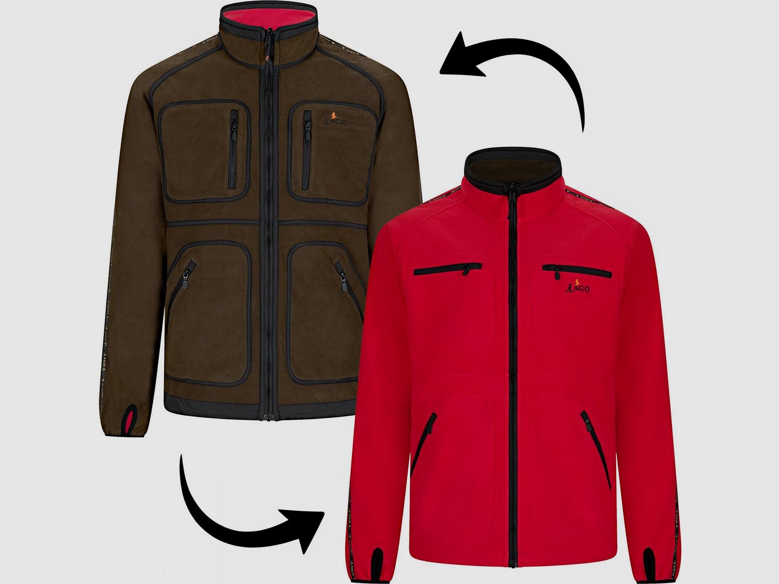 Wendejacke Asko G2 Herren (Braun/Rot)