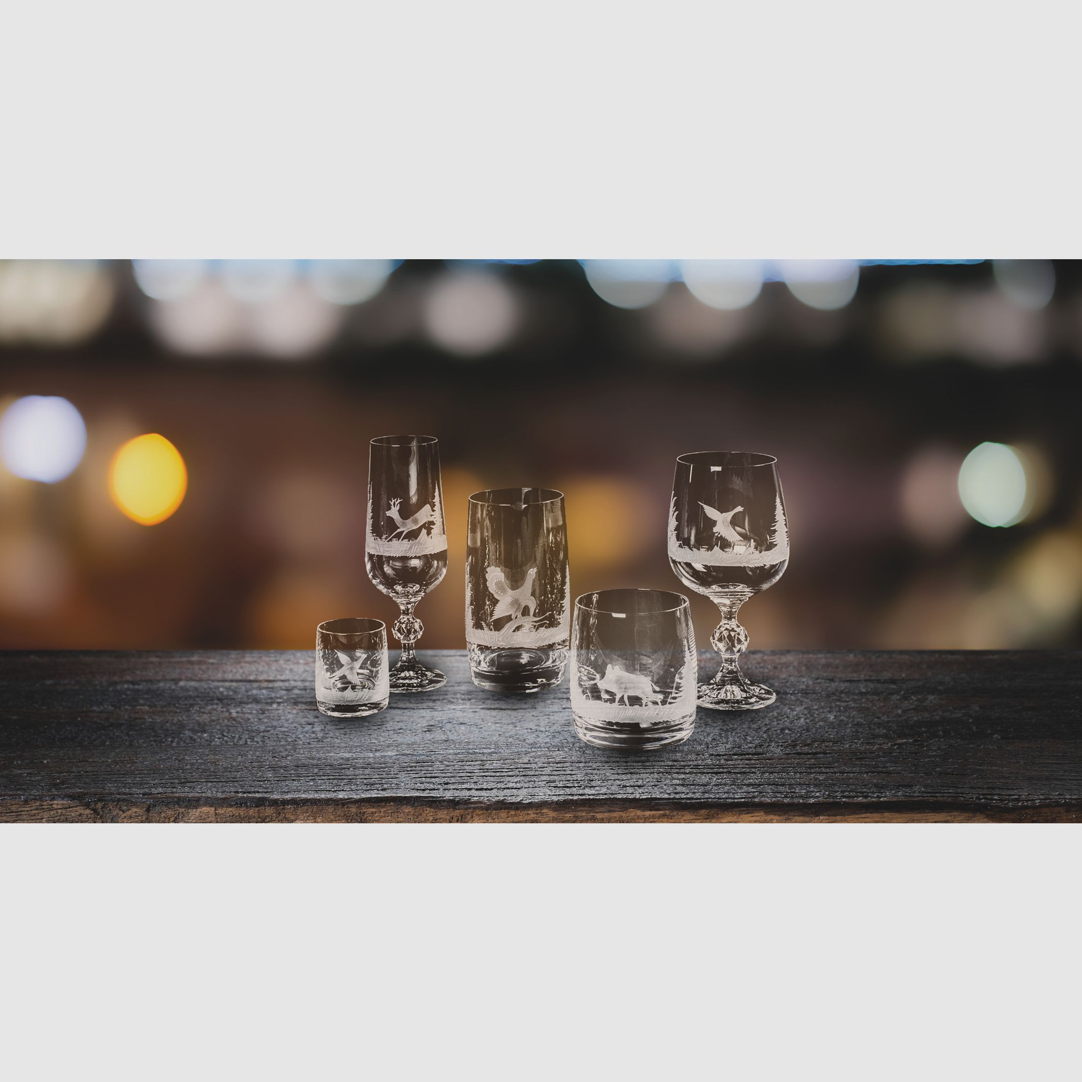 6 verres à vin rouge en cristal taillés à la main