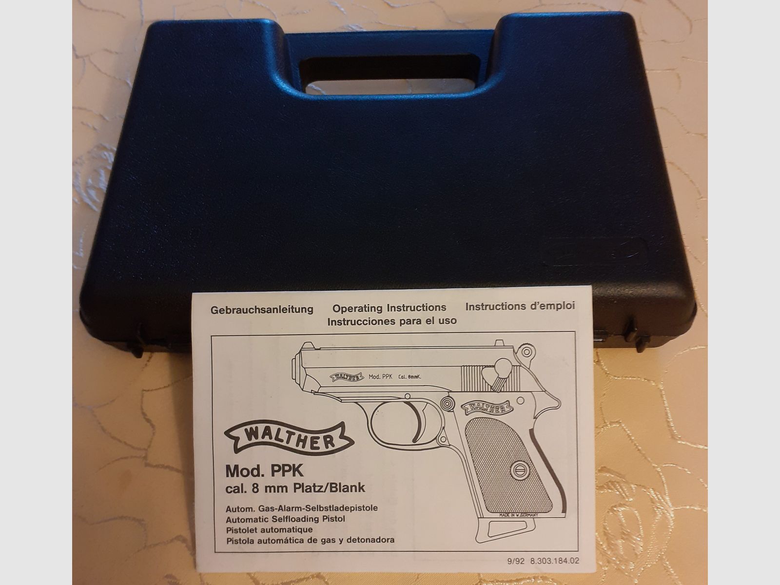 Walther PPK kaliber 8mmK pistolet alarmowy 8mm PTB 502