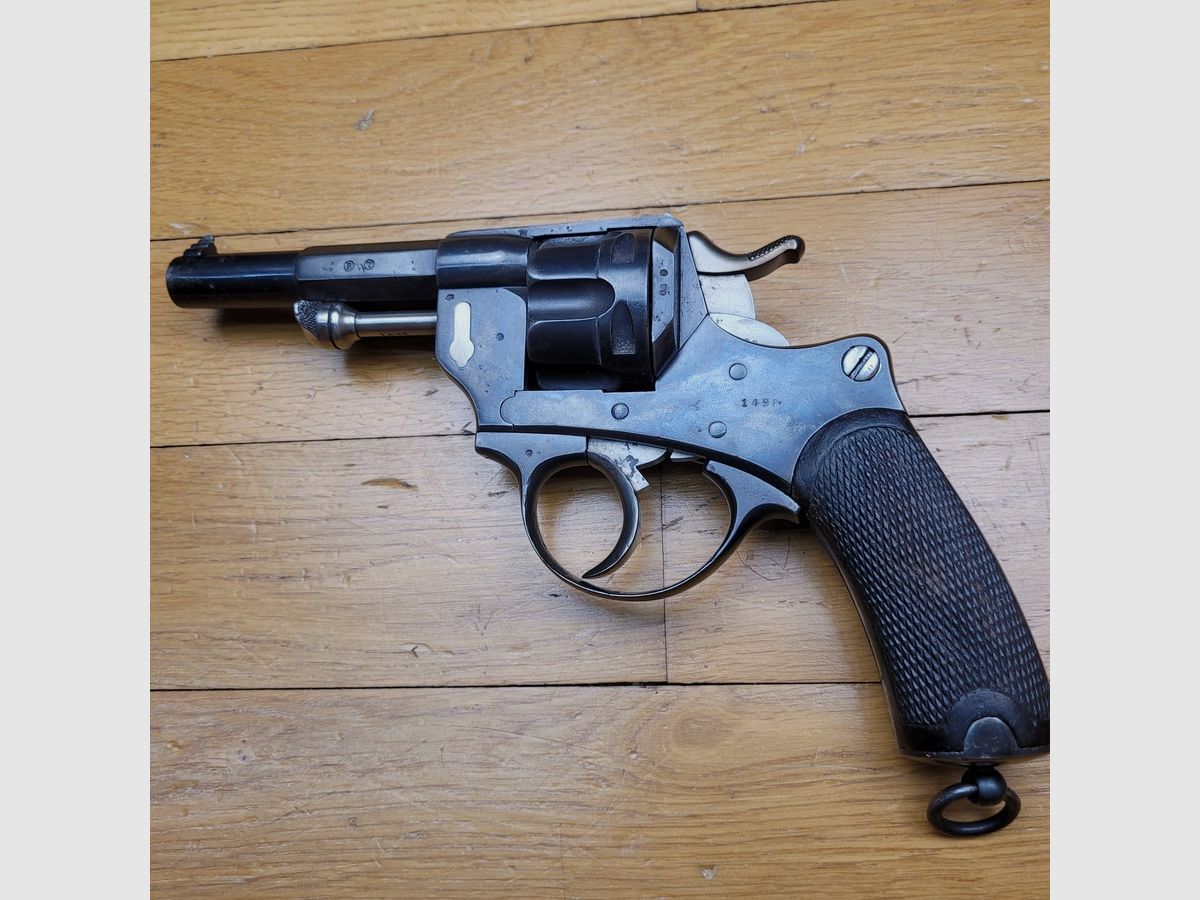 Rarissimes und schöner Revolver Modell 1874 für Marineoffizier – vollständig einheitliche Seriennummer – MAS von 1885 – sehr guter Zustand, Bild 20 von 29