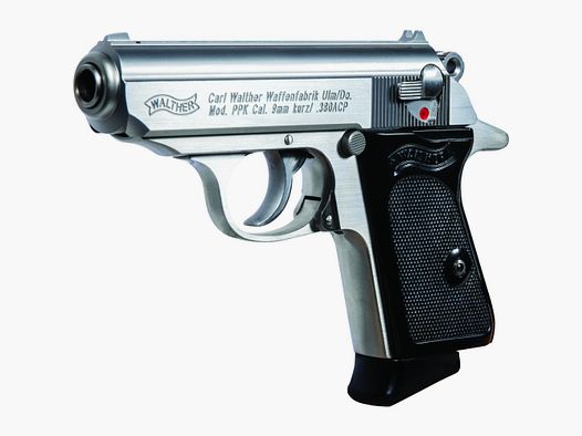 Walther PPK, 380 AUTO, 3.3", stainless, 6 Schuss