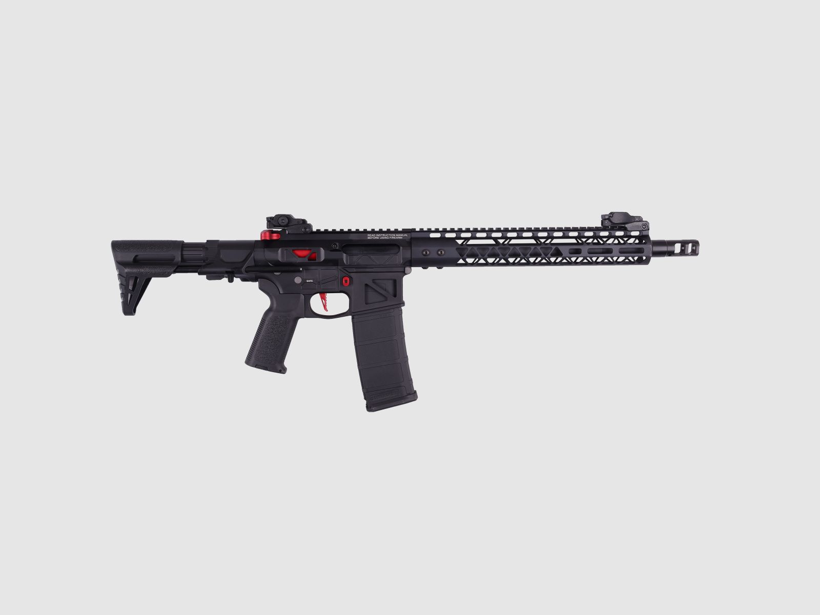 GP R15 FREYA ALPHA Full Skeleton PDW 13" gen.2 M-LOK Czarny/Czerwony S-AEG 18+ -F- | Delta Armory
