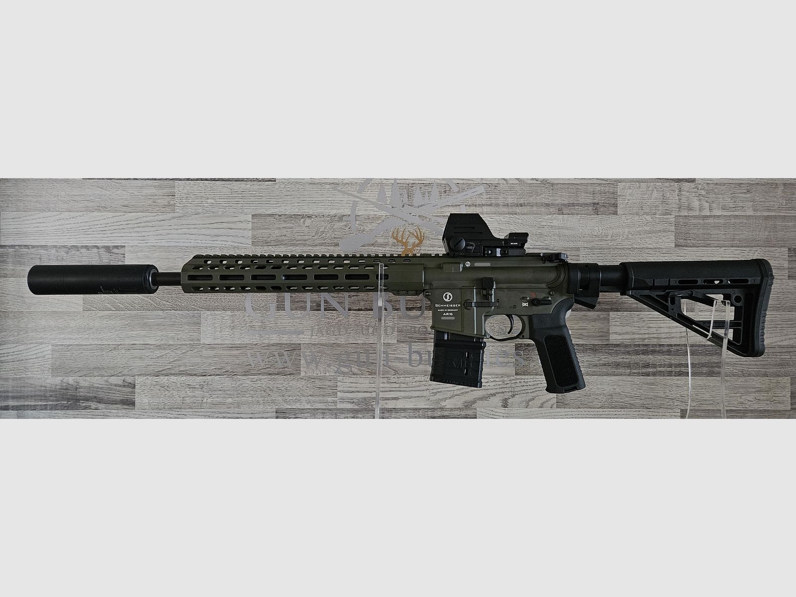 Schmeisser AR-15 M4FL OD Green 14,5" Cal. .223Rem. - Ensemble complet - frais de port gratuits ! - Nouveauté du commerce spécialisé