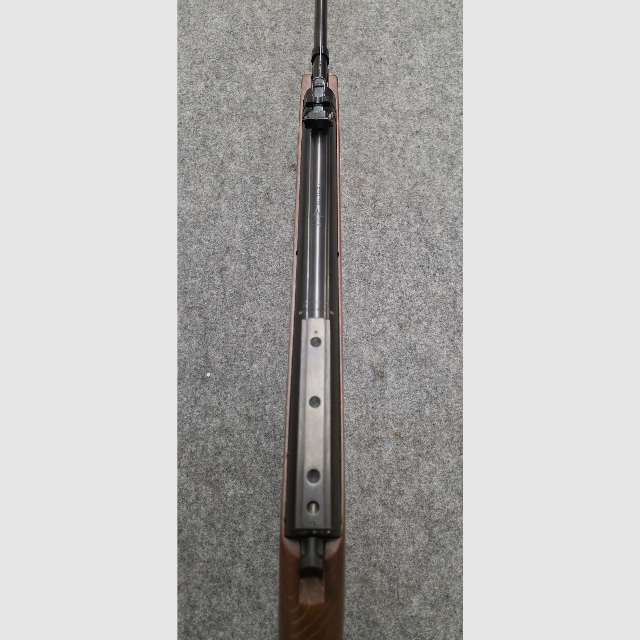 Con foglio pubblicitario e manuale d'uso !!! Raro fucile ad aria compressa Western a leva inferiore Haenel Mod. 580 in ottime condizioni, immagine 18 di 20