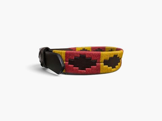 Lederhalsband bestickt Spanien