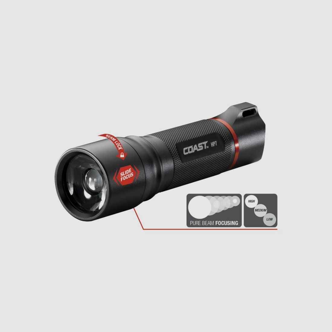 Coast HP7 R  fokussierbare Taschenlampe - wiederaufladbar
