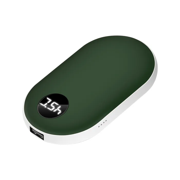Elektrischer Handwärmer GRÜN - wiederaufladbar mit USB - 42-52 Grad einstellbar, Bild 2 von 3
