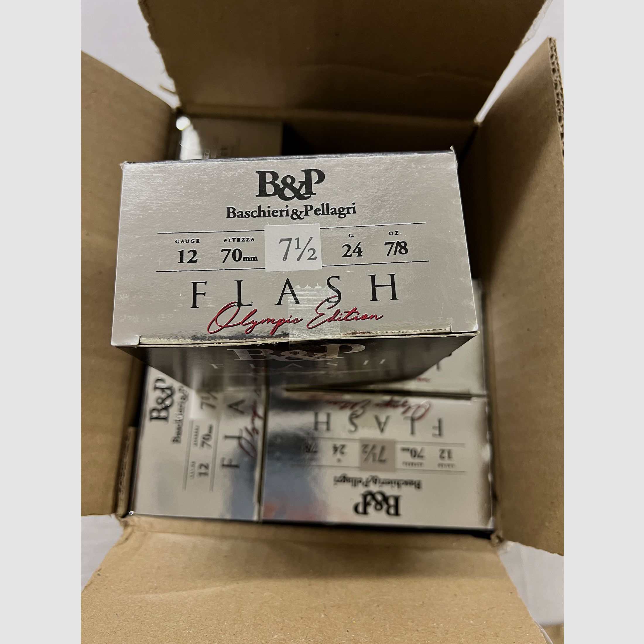 1000 Stück Baschieri & Pellagri 12/70 4 BIS F2 Flash Trap 2,4mm 24g