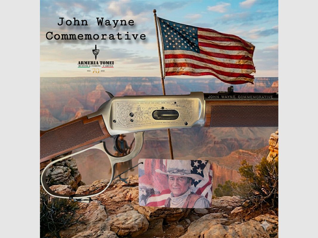 USED – LEVER ACTION RIFLE – WINCHESTER MOD. 94 JOHN WAYNE COMMEMORATIVE Cal. 32-40 Win., image 3 of 9