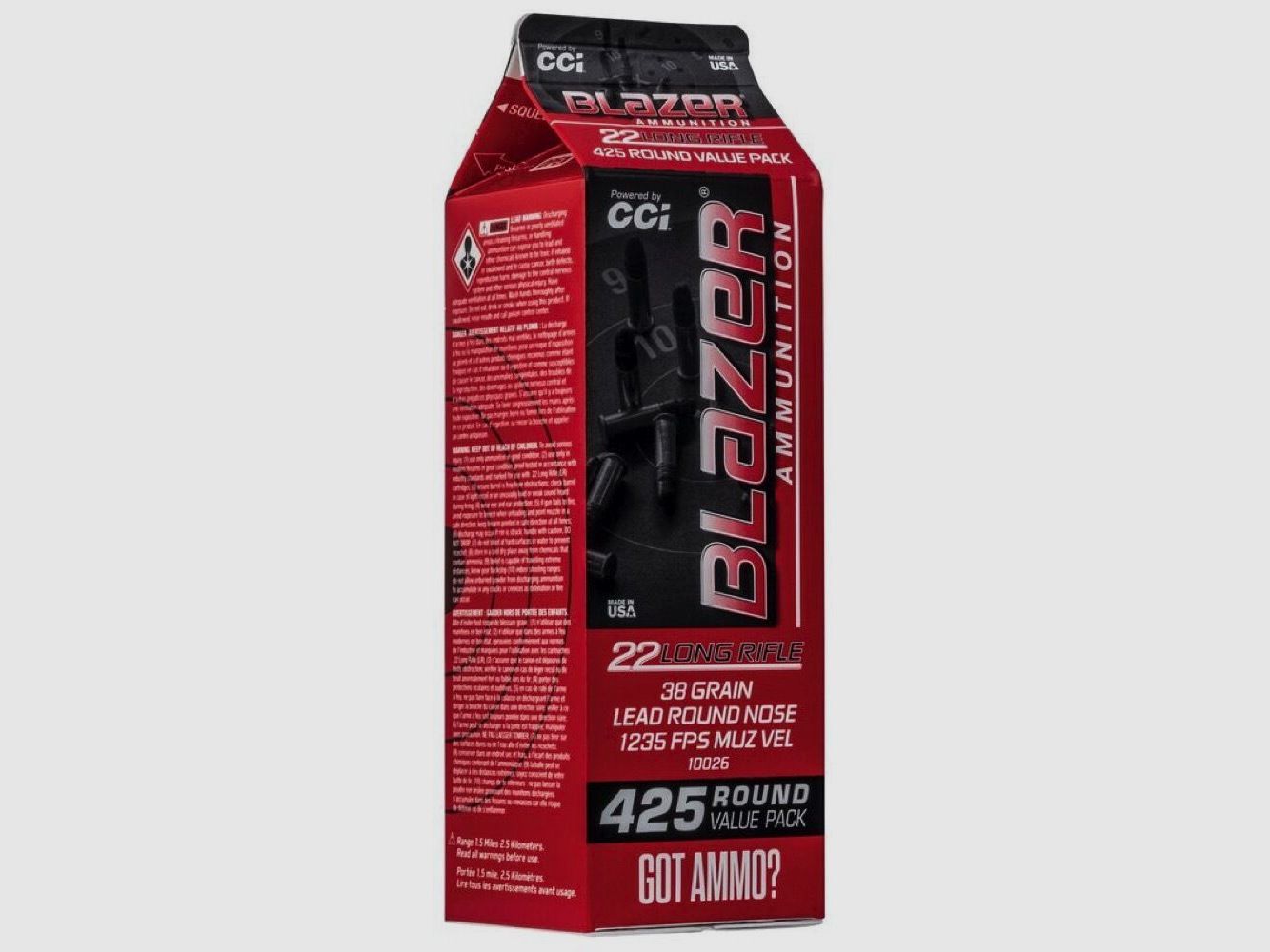 CCI Blazer HV LRN 38grs 425St .22lr
