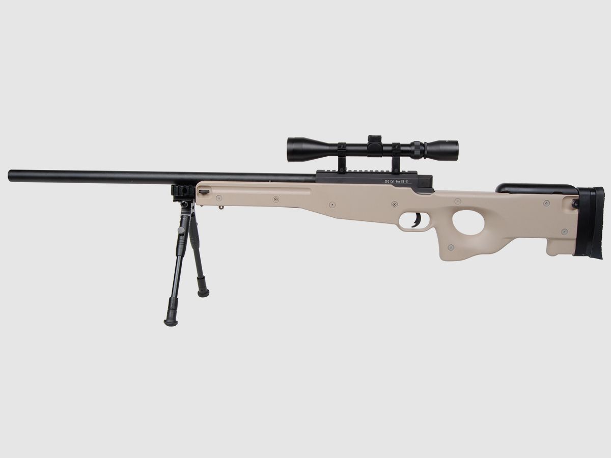 GSG MB01 Tactische Sniper Tan 6mm - Airsoft Veerdruk