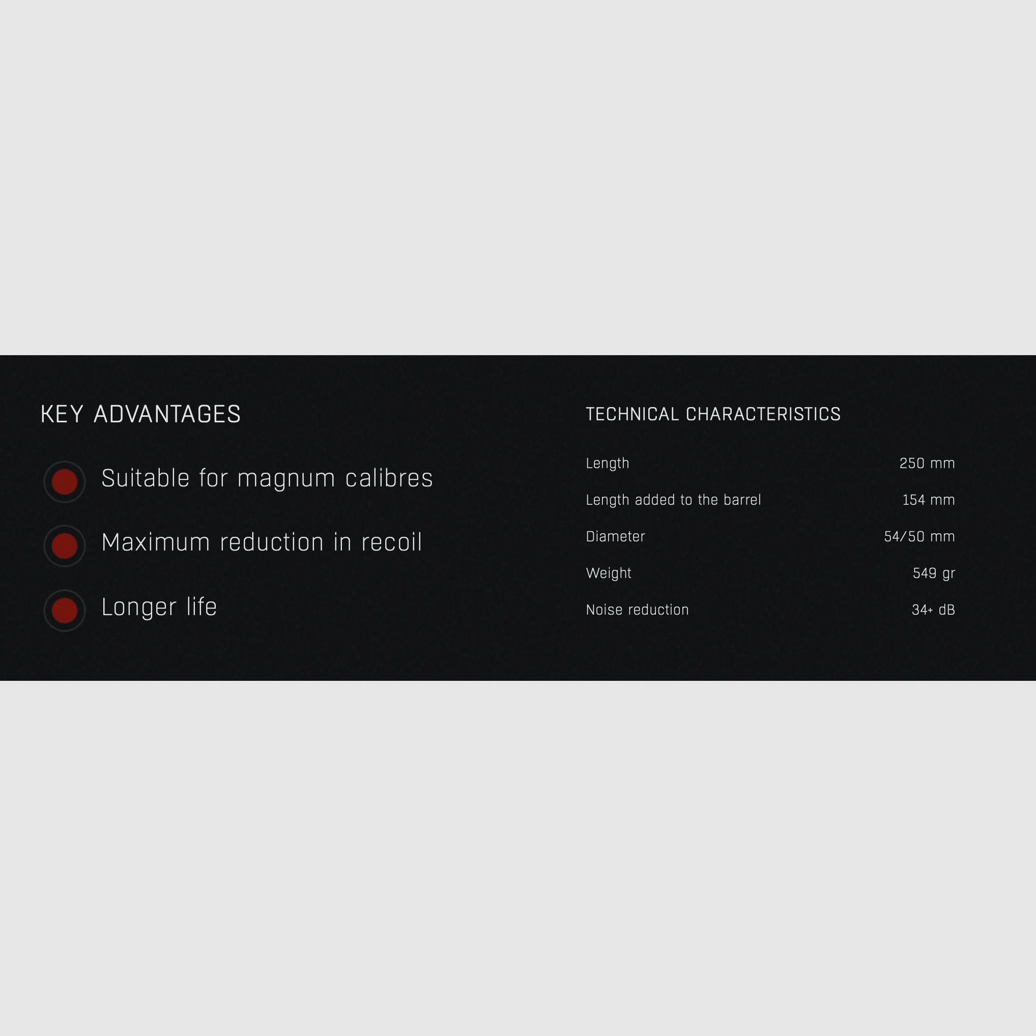 Silencer HQS SPECIAL up to caliber 7.62 mm including thread adapter Over Barrel