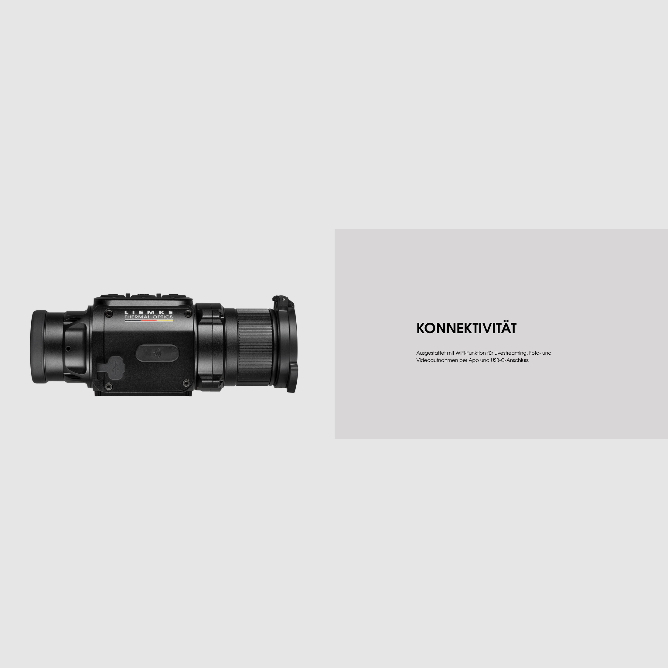 Liemke 80111556 LUCHS-1 Wärmebildvorsatzgerät 640x512 Sensor 1750m Reichweite