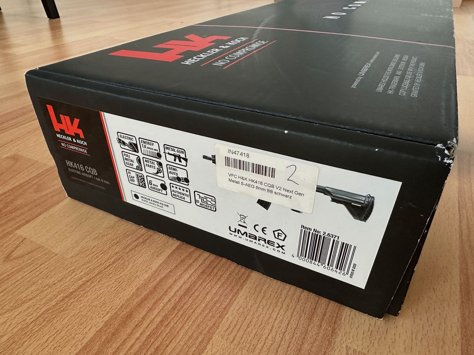 VFC HK416 CQB V2 S-AEG electric Airsoft 6 mm BB + accessories + original packaging