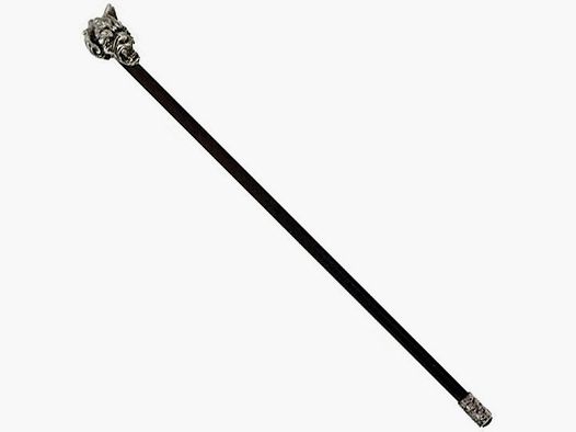 Walking stick demon head with handle decoration