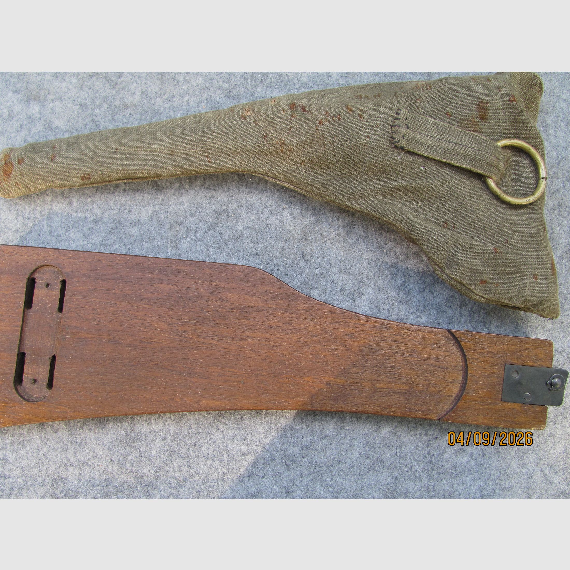 P 08 lang DWM 1917 rote 9 mit Originalzubehör und Stofftasche für Flieger, Zeppelin, Ballon, Panzer A7V