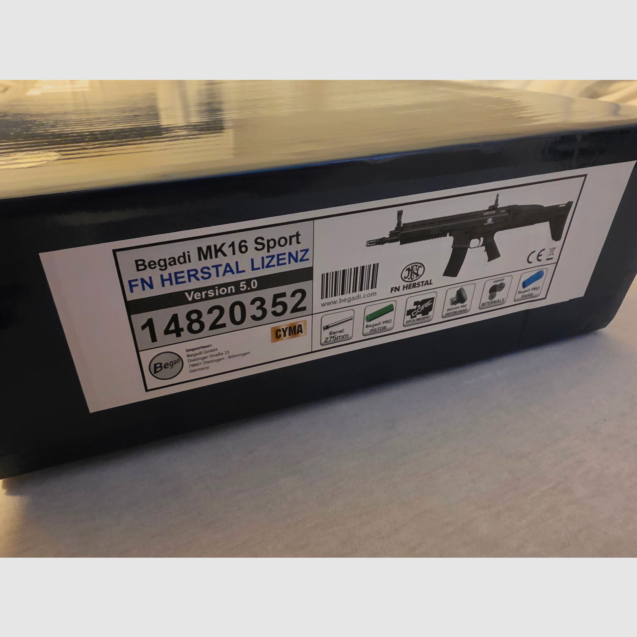 Begadi MK16 Sport (FN SCAR-L) Metall S-AEG – FN Lizenz – Reddot im ACOG-Style & Garantie