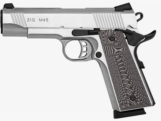 Pistola TISAS ZIG M45 stainless-steel
