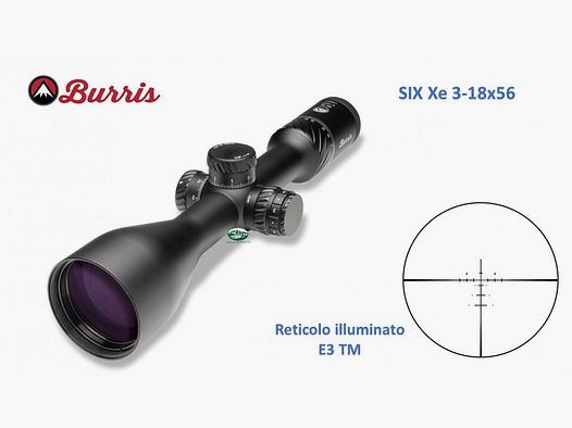 BURRIS Six Xe 3-18x56 E3 TM illuminato 200627