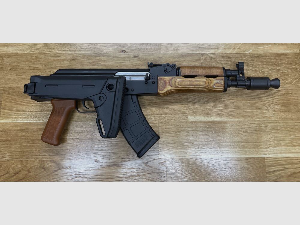 mit Magpul Klappschaft WBP Mini Jack - halbautom. Pistole 7,62x39 mit Magpul Zhukov-S Klappschaft - Made in Poland - System AKM AK47 AK74 Mini Jack