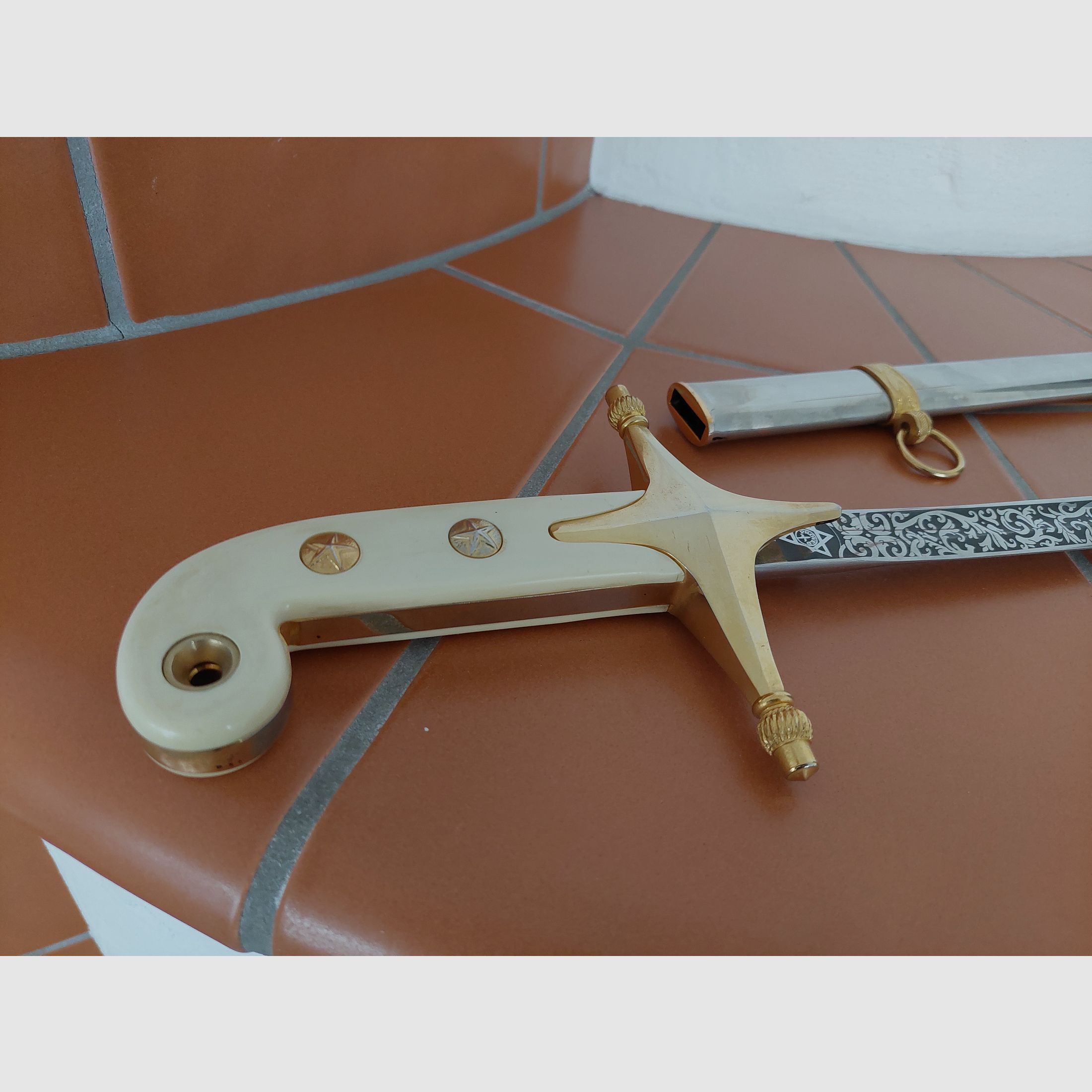 WKC saber / rapier, USA Art.1012 SerialNo. 6-82, 24 karat gold-plated