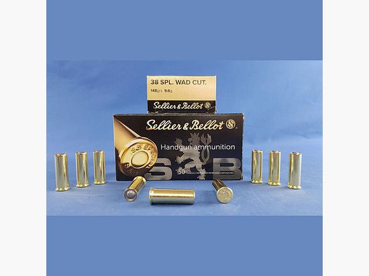 Sellier&Bellot .38 Spec. Wadcutter 9,6g/148grs.