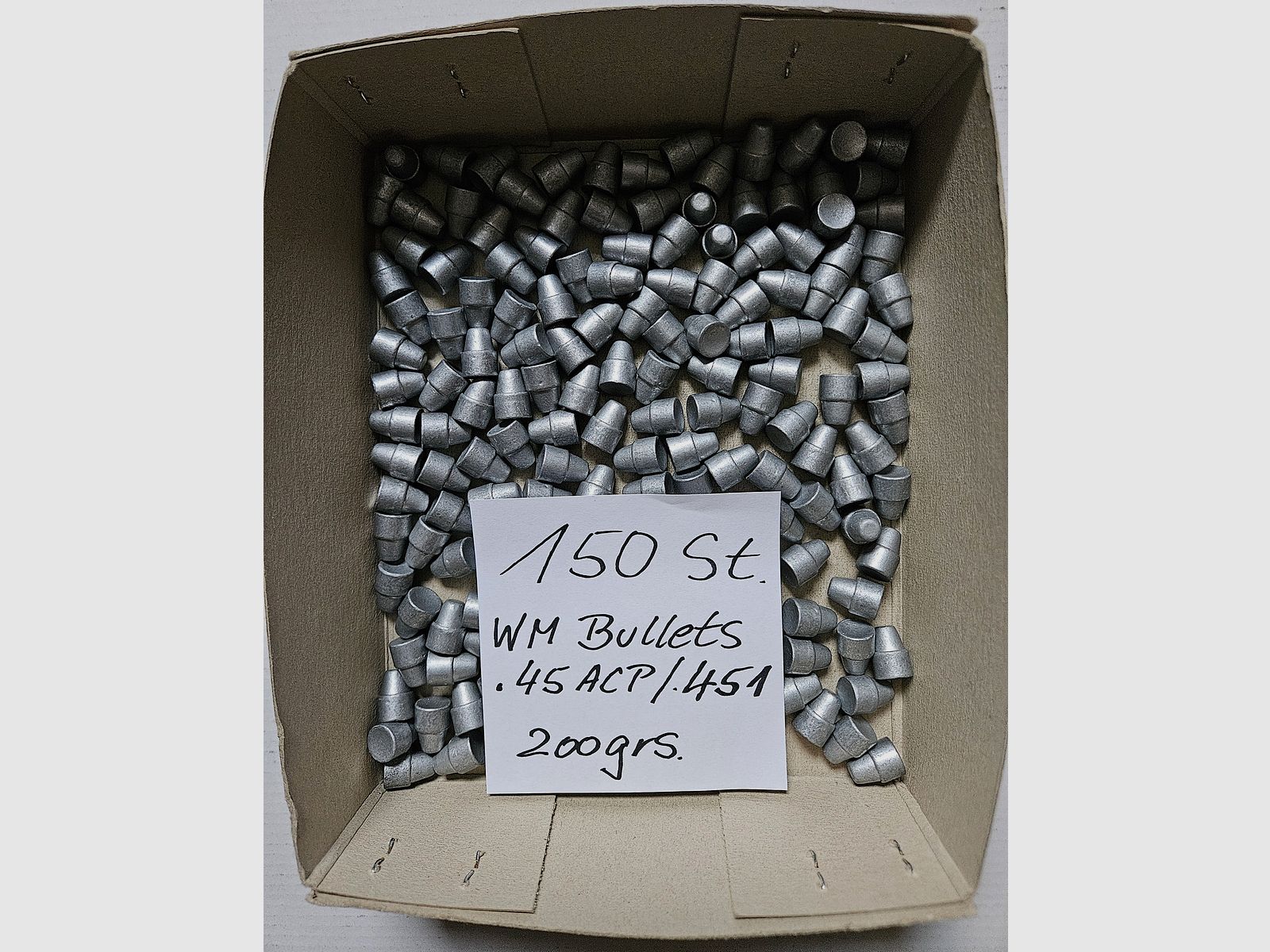  WM Bullets Cal .45 /  .451 / 200grs / SWC Silver Moly  150 Stück