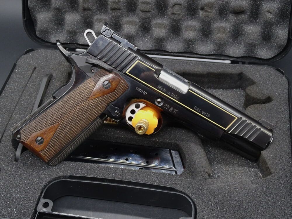 Brixia 1911 Impera Five Oaks Hoogglans geborsteld & Goud Kaliber 9mm 1911 Impera Five Oaks