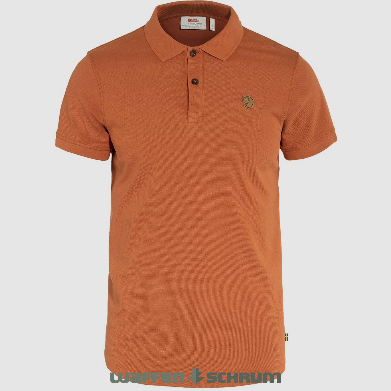 Polo-shirt Fjällräven Övik w kolorze brązowym terakotowym