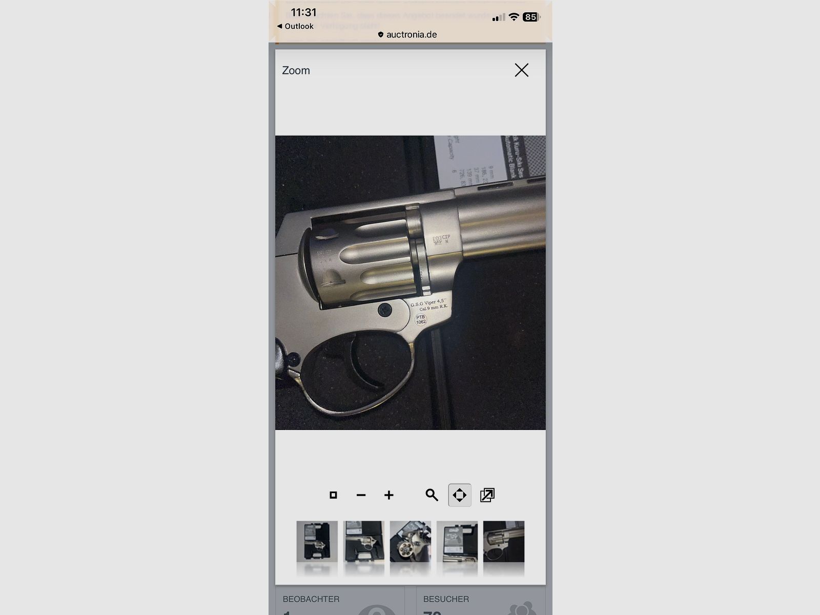 Ekol blank firing revolver Viper 4.5