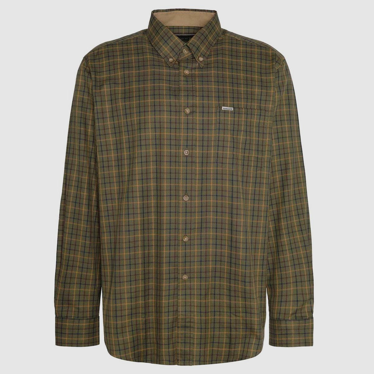 Barbour Hemd Sporting Tattersall Mid olive