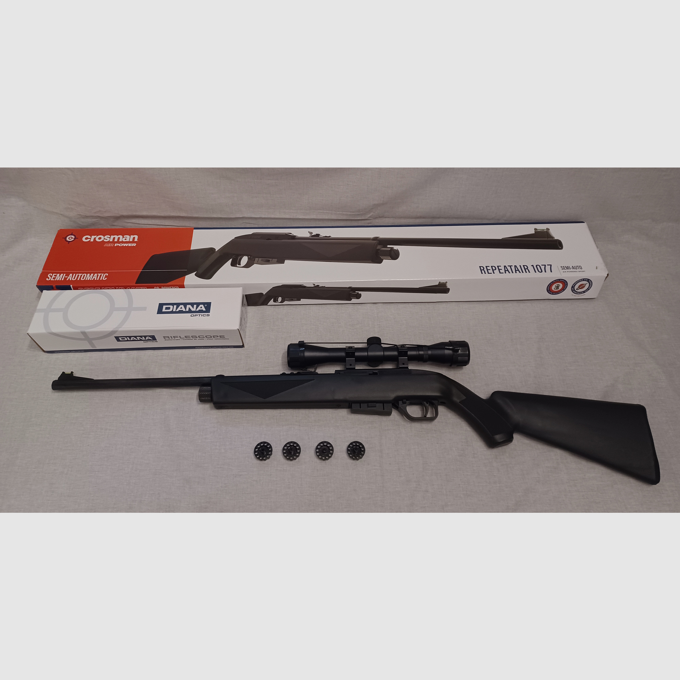 Crosman 1077 AirSource / Scope / 4.5 mm Diabolo / CO2 / Rifle / Original packaging (160)