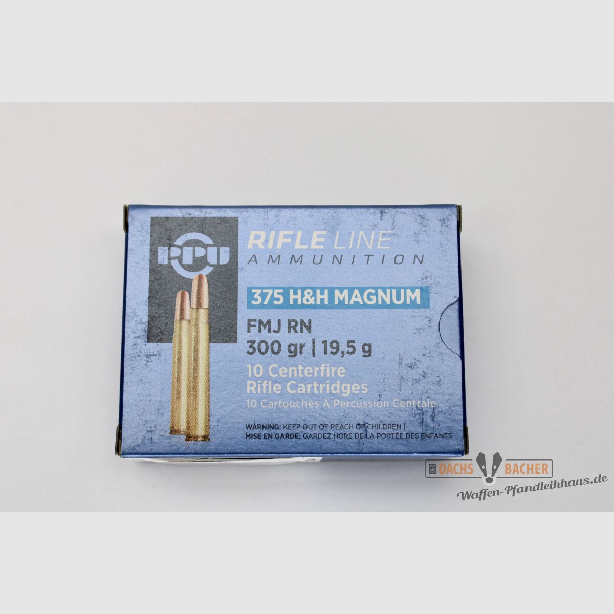 PPU Privi Partizan .375 H&H 19,5g/300gr FMJ RN Częściowa osłona 10 Strzałów