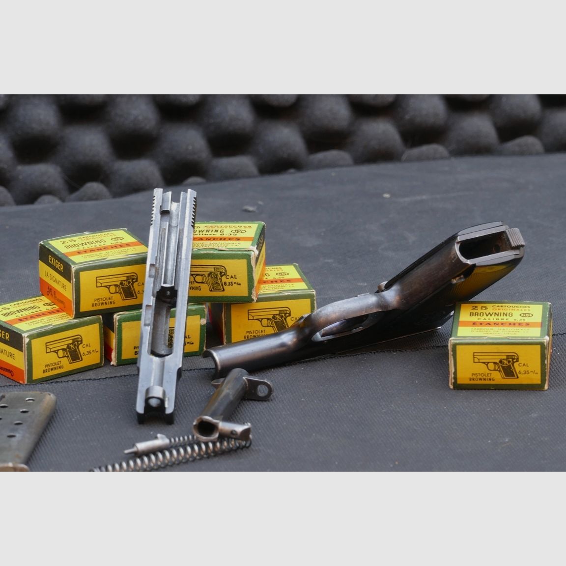 Mauser 1910, 765 mm Browning, nośnik części zamiennych, lufa powiększona.