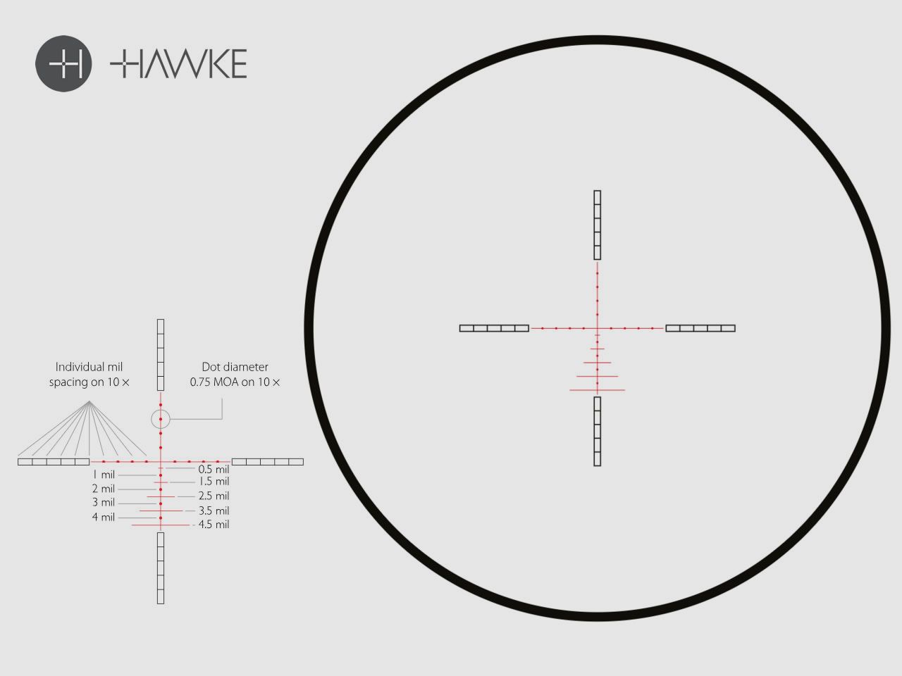 Zielfernrohr HAWKE Airmax 30 FFP SF 4-16x50 AMX IR, 30 mm Tubus, Seitenfokus, AMX Absehen beleuchtet