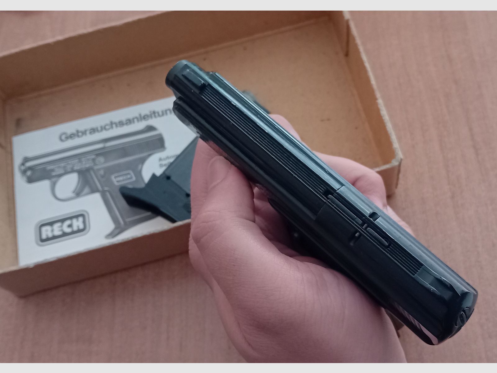 Ancien Reck Protector Autom. Mod. “G5” dans le premier PTB 12/ Cal. 8 mm Knall