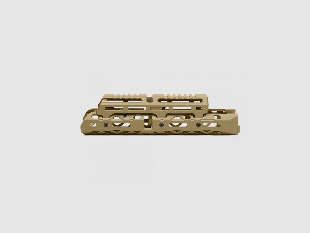 KPYK Medium AK M-LOK Handschutz mit langem Gasrohrcover CRC 1U020B Coyote Tan