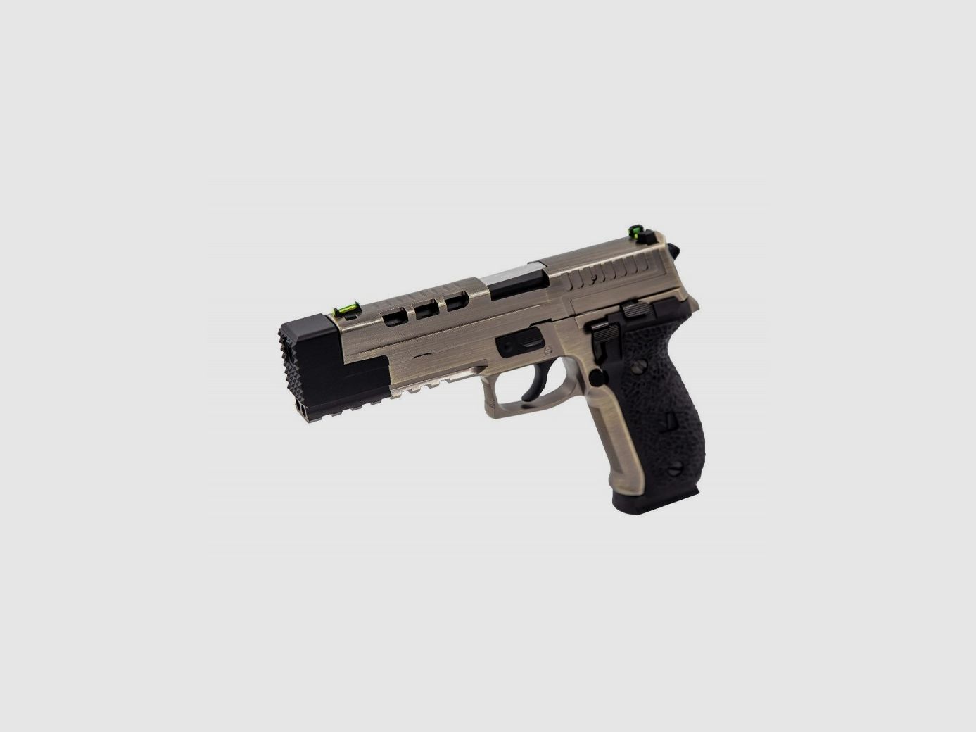 Replik Vorsk GBB Gas VP26X gebürstetes Aluminium 1,0J
