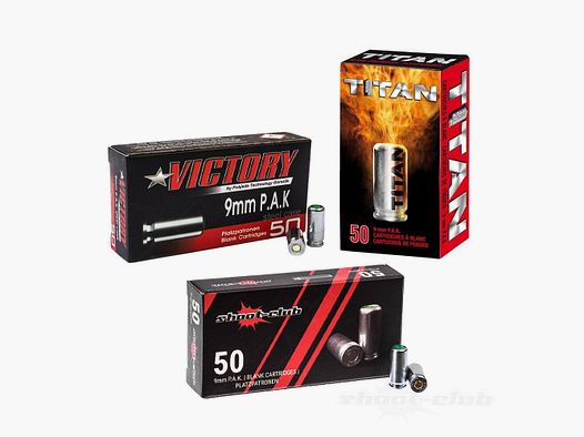 Divers Platzpatronen Set mit 150 Knallpatronen für 9mm P.A.K.