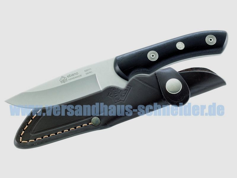 Einhandmesser GĂĽrtelmesser Puma IP Ebano Stahl AN.58 KlingenlĂ¤nge 10,2 cm Griff Ebenholz inklusive Lederscheide (P18)
