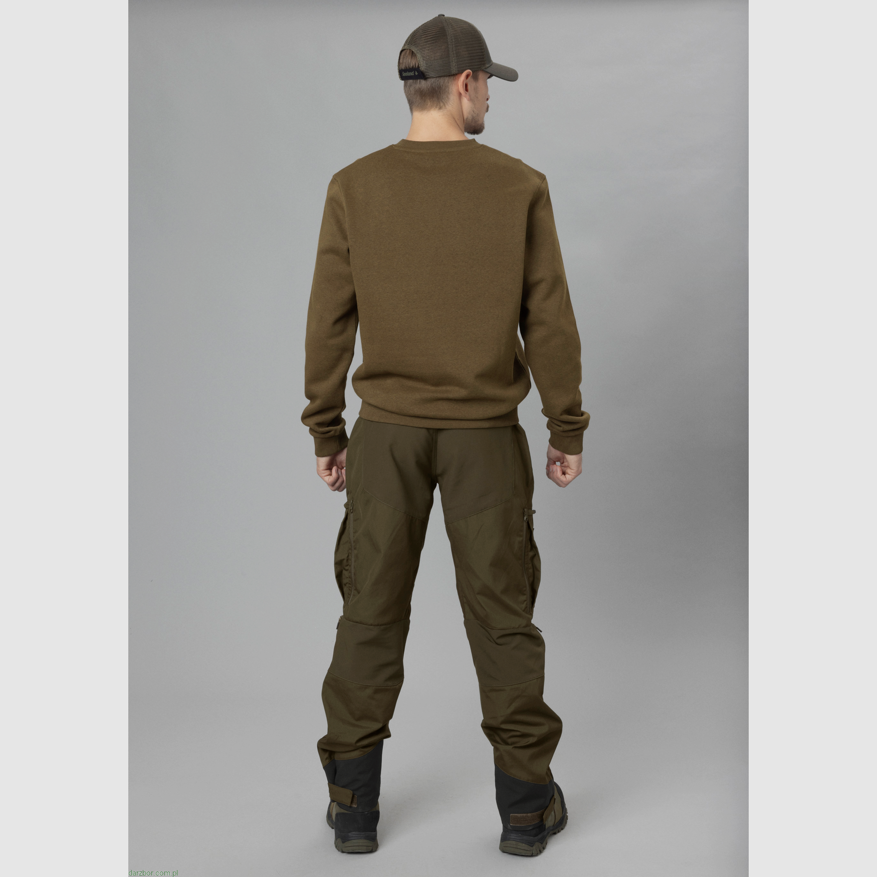Sudadera Seeland Pulse verde oliva oscuro jaspeado, imagen 6 de 7