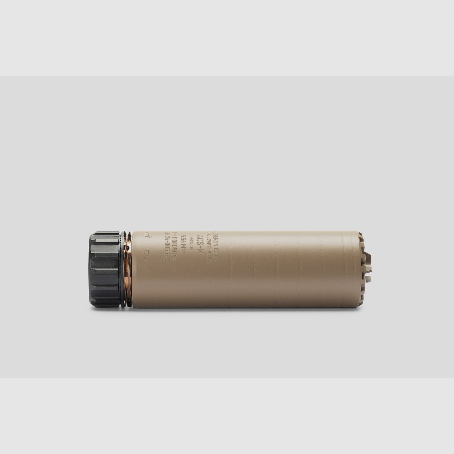 Acheron – Schalldämpfer / ACS-K / HexaLug / 5.56mm / FDE, Bild 3 von 3
