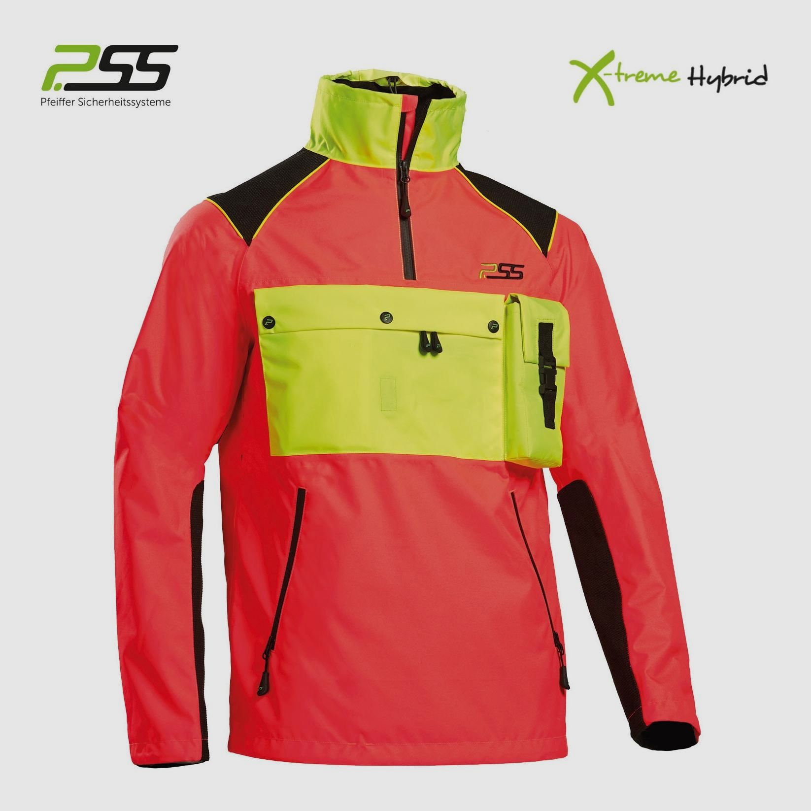 PSS X-treme Hybrid Schlupfjacke Neonrot    XS