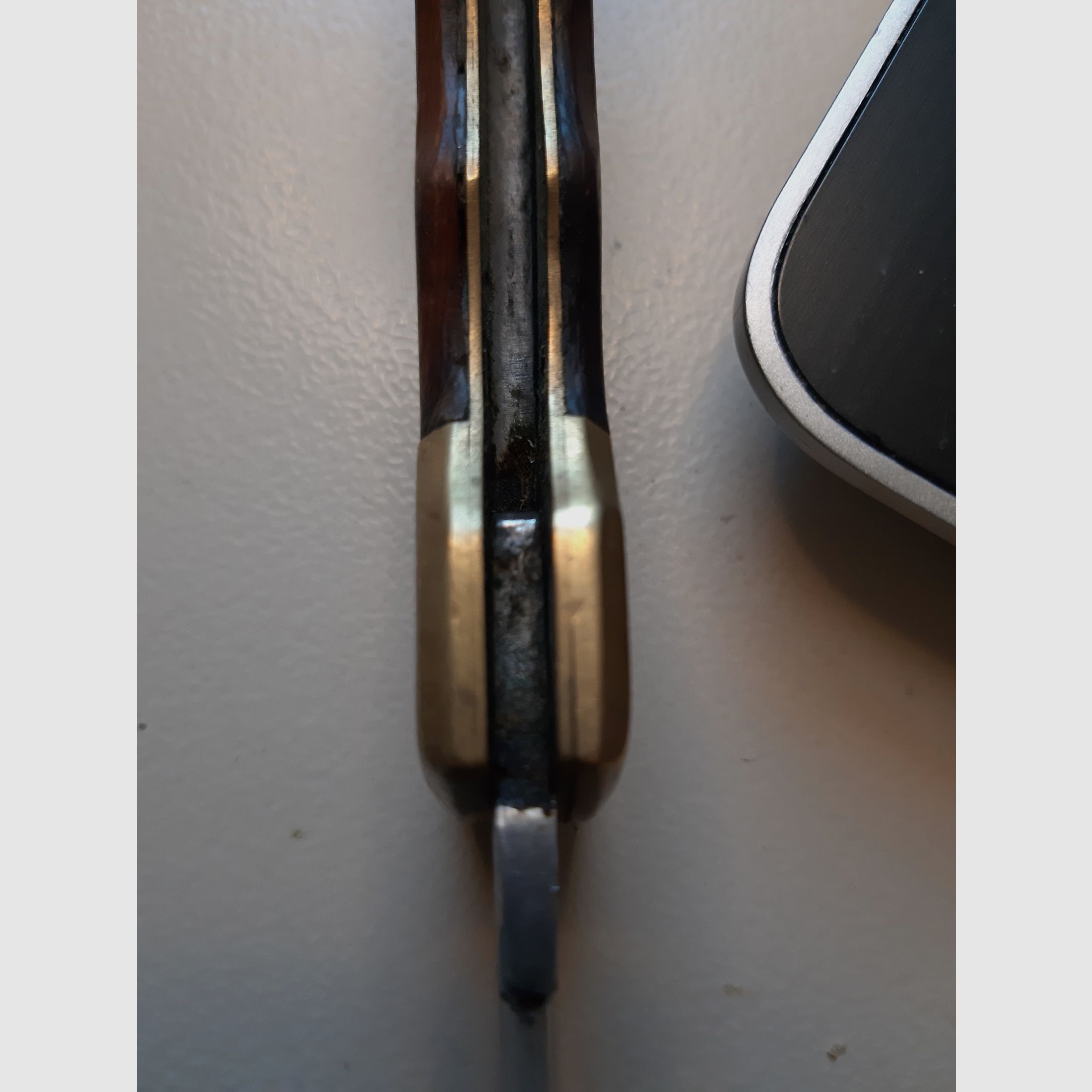 40 ans jeune Herberts JAGDMESSER couteau pliant - CJH 207713 Mécanique TOP + 1, affûtage 4-, Optique (sale)