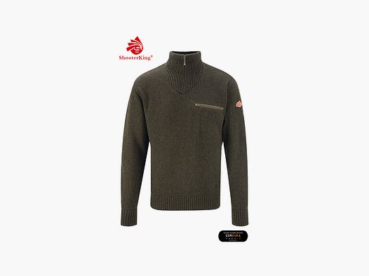 SHOOTERKING Troyer Męski Sweter Oliwkowy