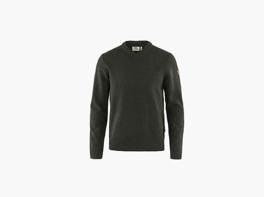 FJÄLLRÄVEN Pullover Övik V Sweater Dark Olive