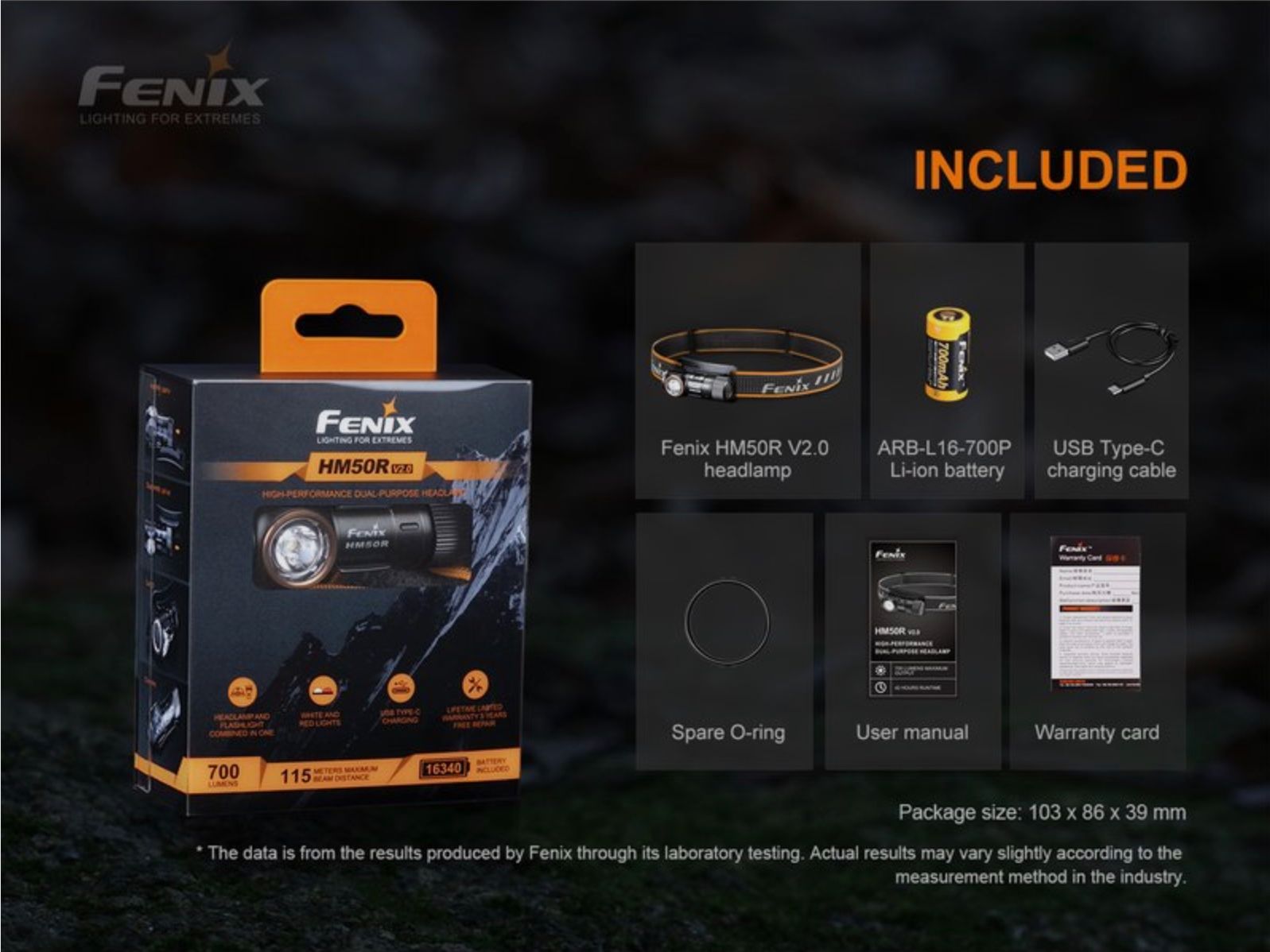 Fenix FEHM50RV2 latarka czołowa HM50R V2.0 700 lumenów