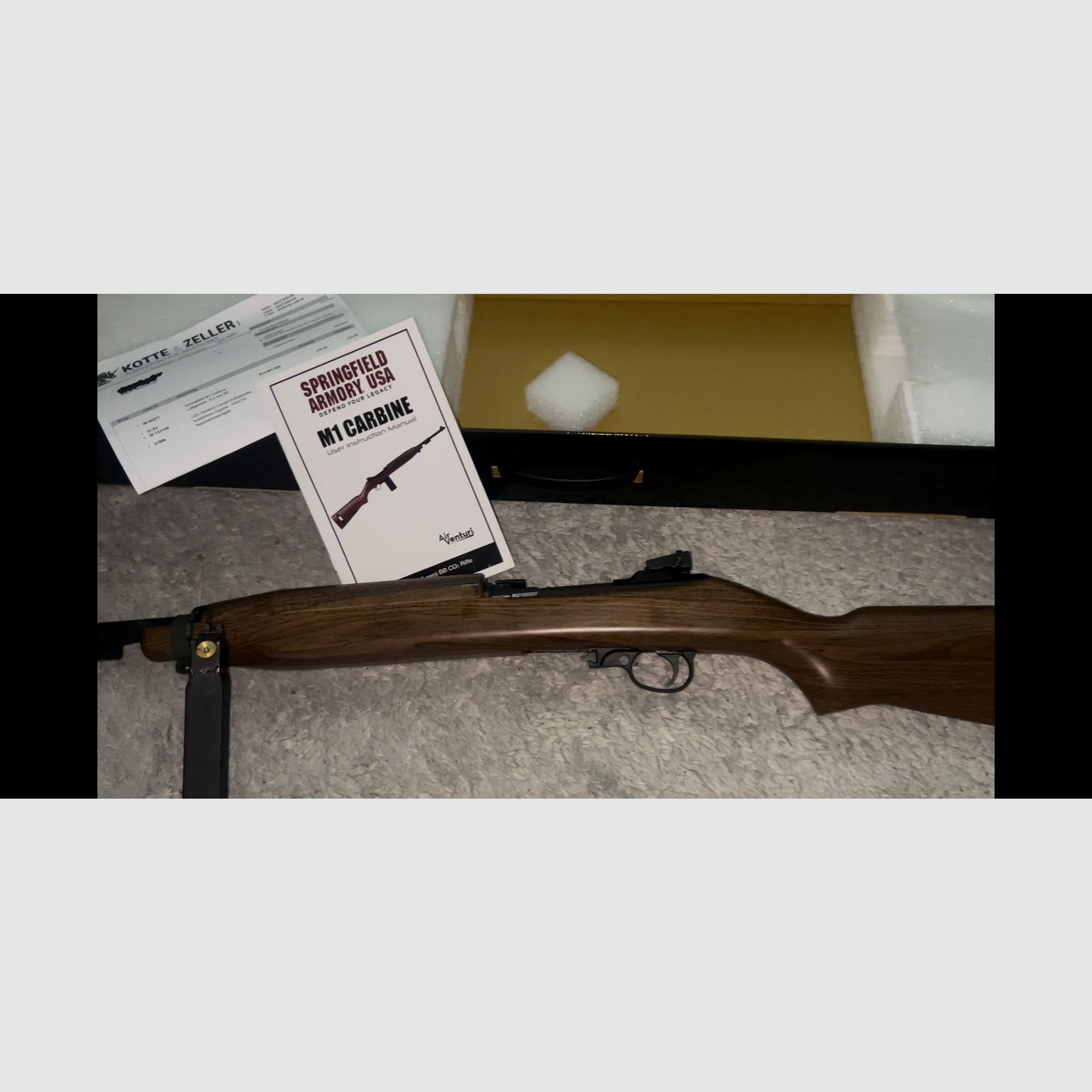 King Arms M1 Carbine Vollmetall Echtholz CO2 BlowBack 6mm BB