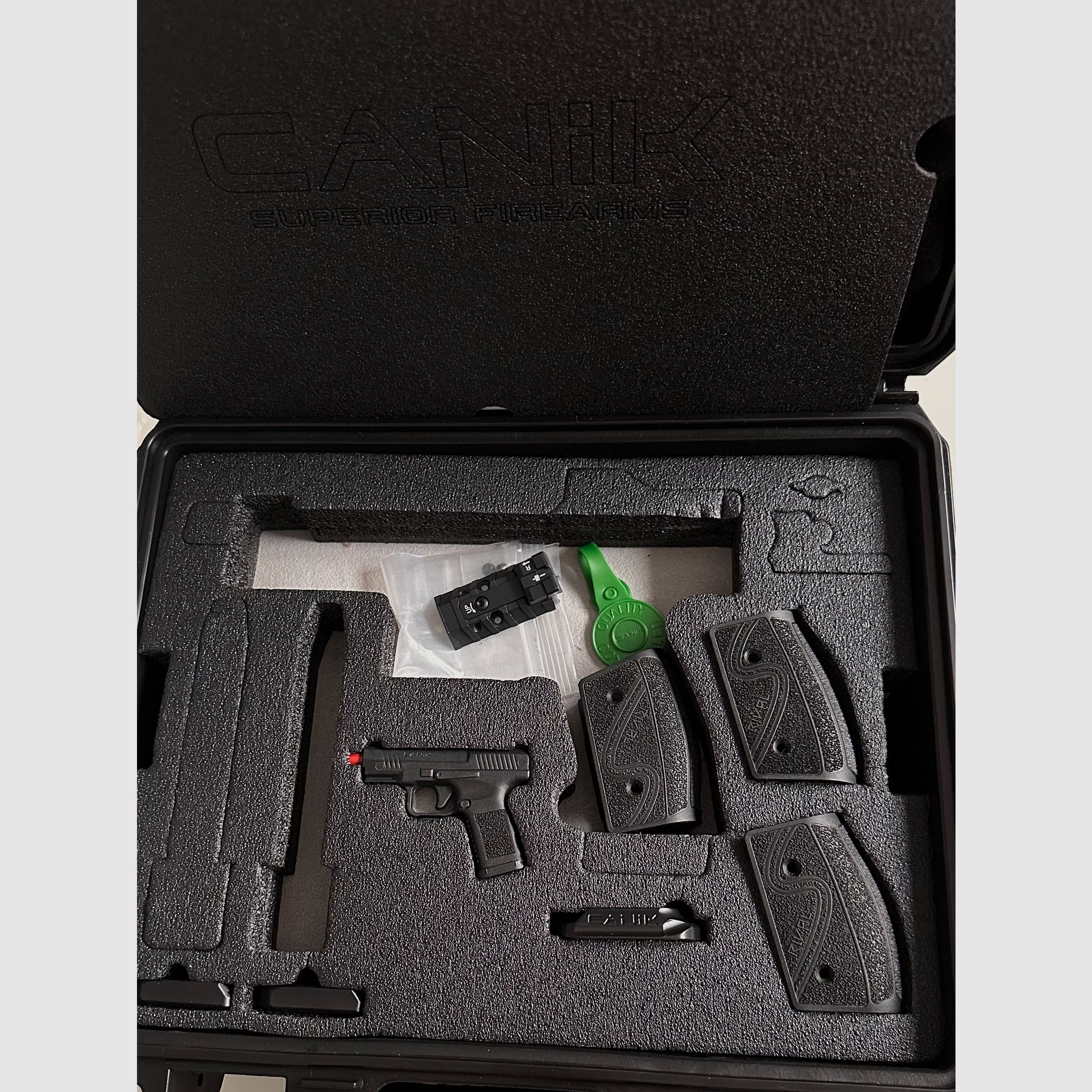 Canik SFx Rival‑S mit LOK Alu‑Griffschalen, 5 Magazinen, Wolff‑Federn, OVP/Zubehör